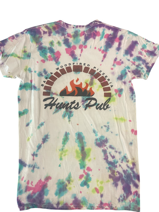 Short sleeve Tie Dye t-shirt Classic fire logo