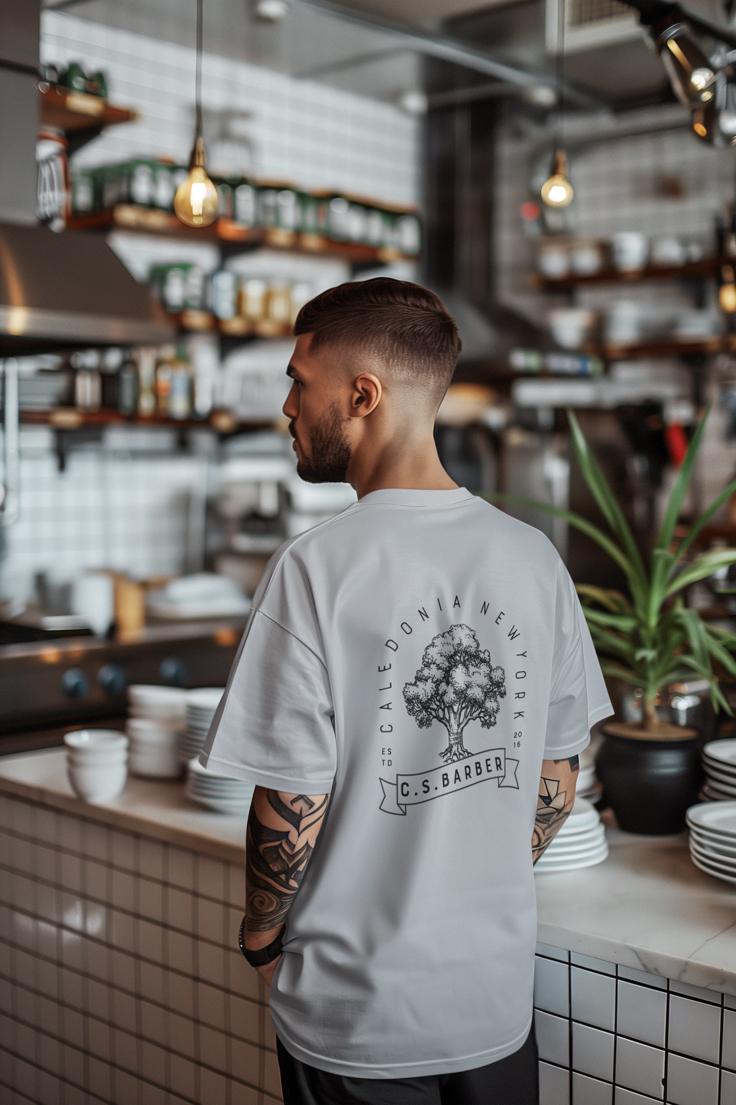 unisex short sleeve t-shirt double sided classic logo