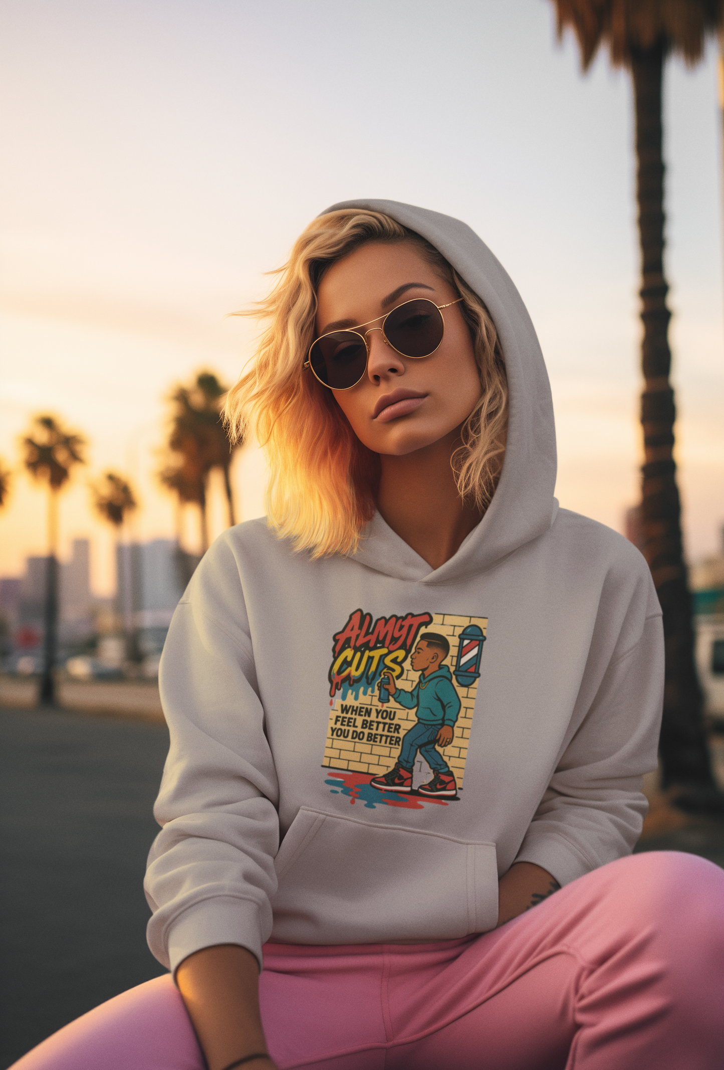unisex pull over hoodie graffiti #2 logo