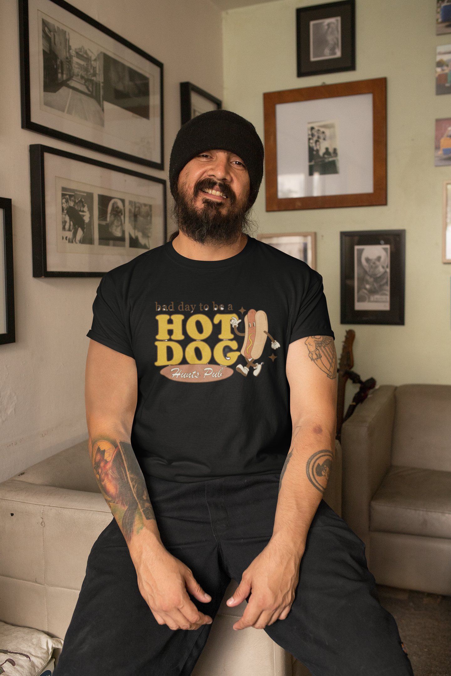 unisex short sleeve t-shirt Hot Dog logo