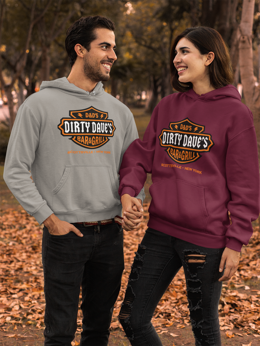 unisex hoodie with front classic logo