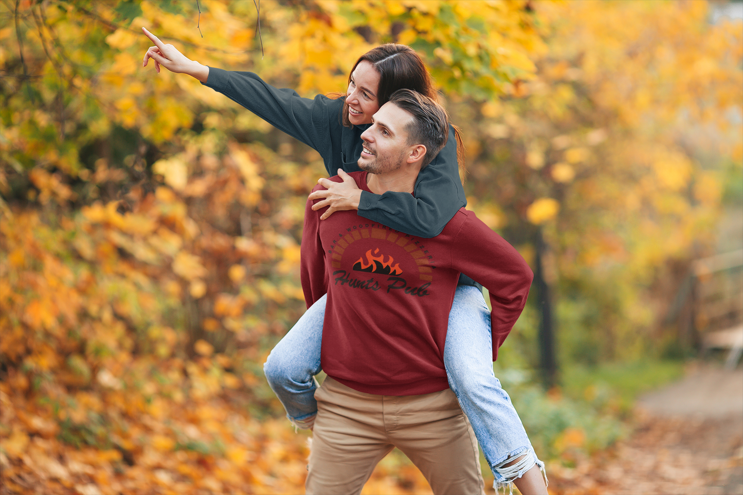 unisex crewneck sweatshirt classic fire logo