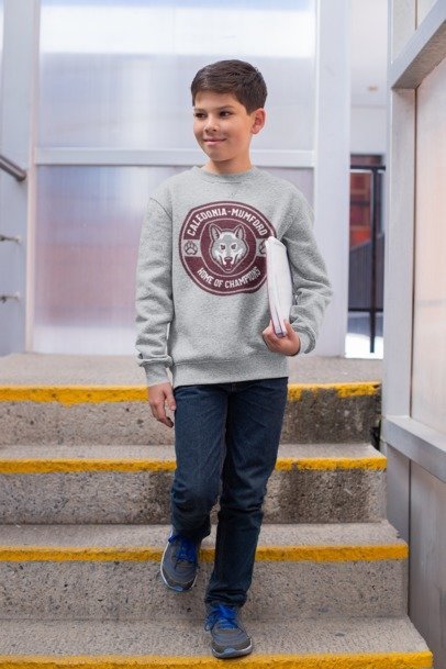 Youth Crewneck home of champions logo