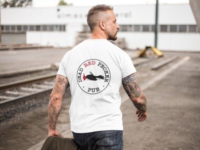 unisex short sleeve t-shirt double side logo