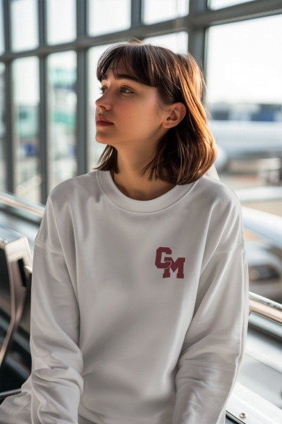 unisex crewneck sweatshirt small chest CM logo