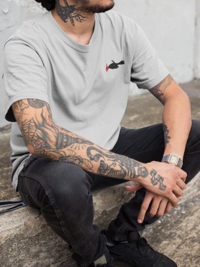 unisex short sleeve t-shirt double side logo