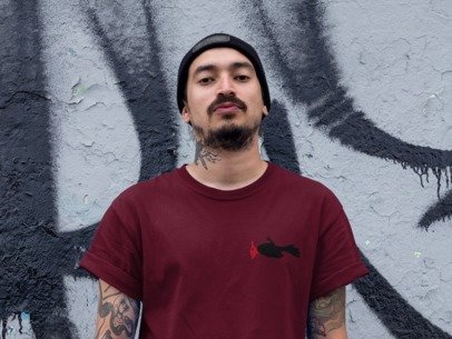 unisex short sleeve t-shirt double side logo