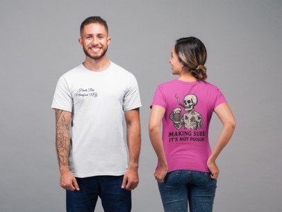 unisex short sleeve Skelton logo