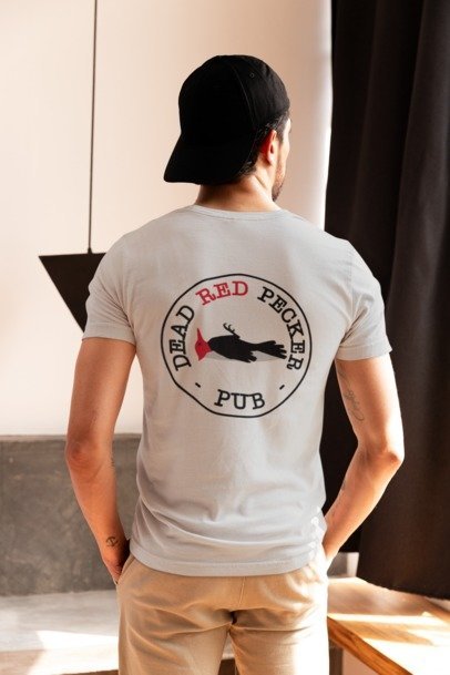 unisex short sleeve t-shirt double side logo