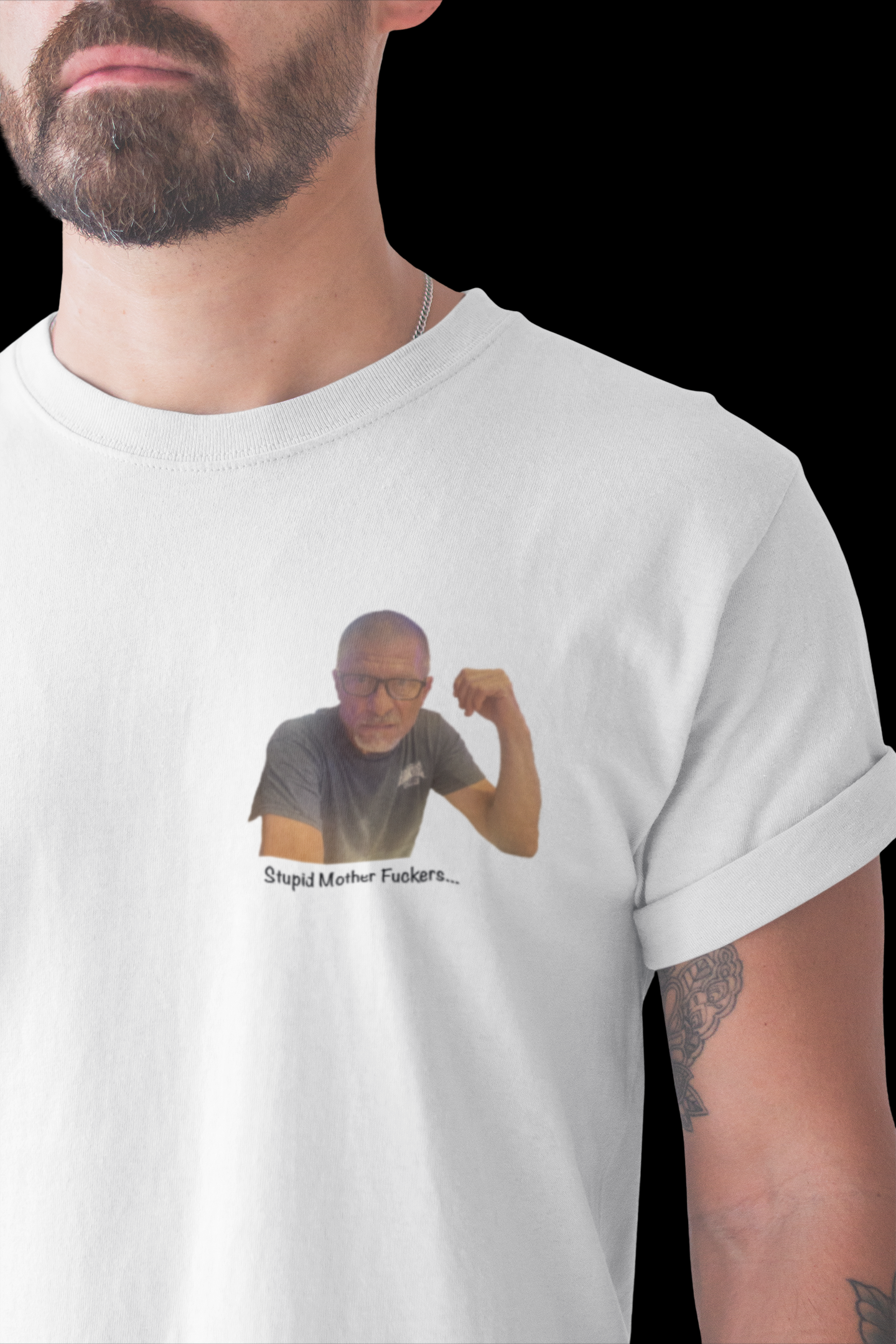unisex short sleeve double sided logo. classic with mini dave