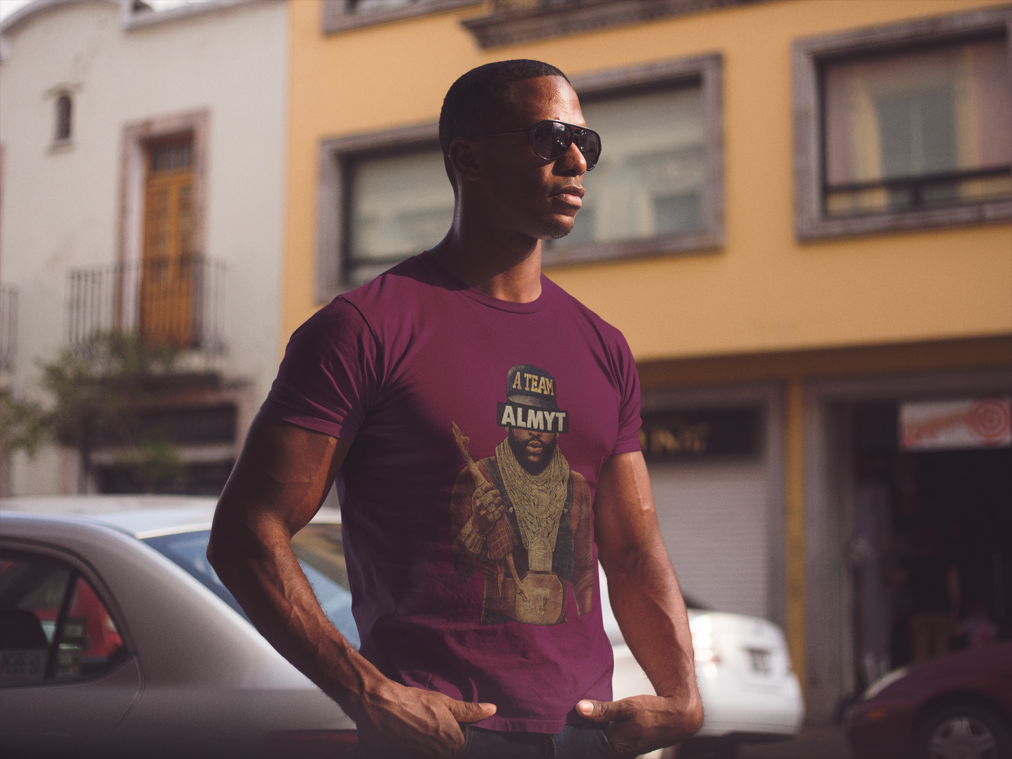 unisex short sleeve t-shirt A-team logo
