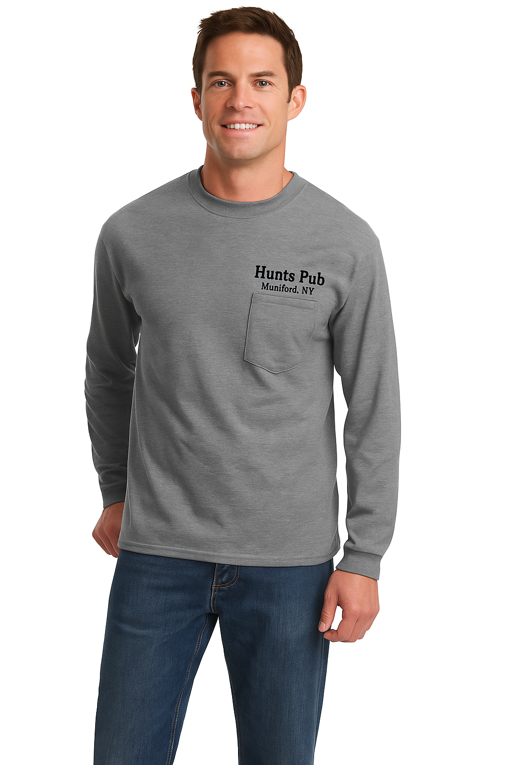 Long Sleeve front pocket classic fire logo