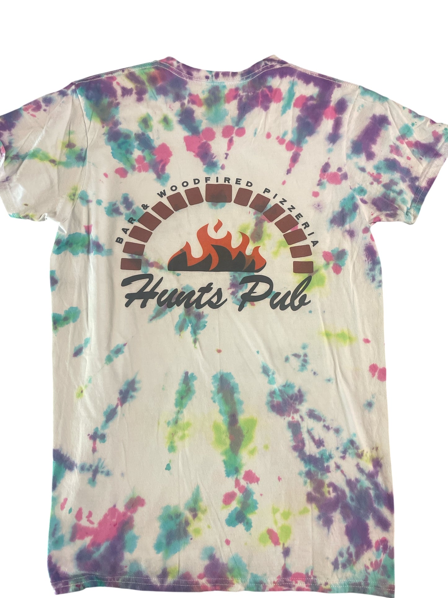 Short sleeve Tie Dye t-shirt Classic fire logo