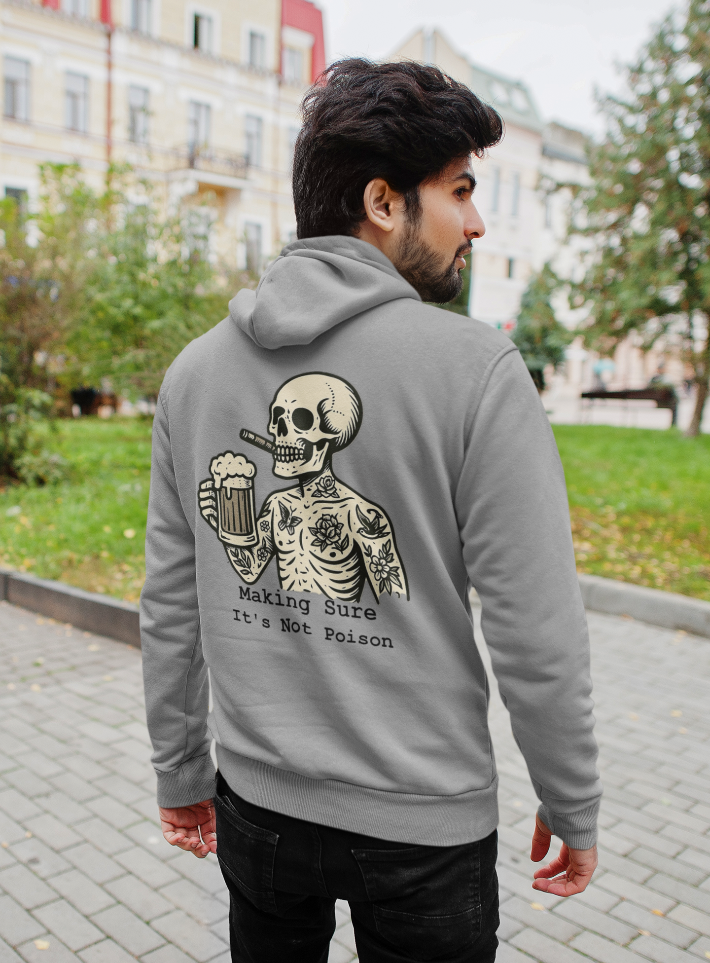 pull over unisex hoodie poison skeleton hoodie