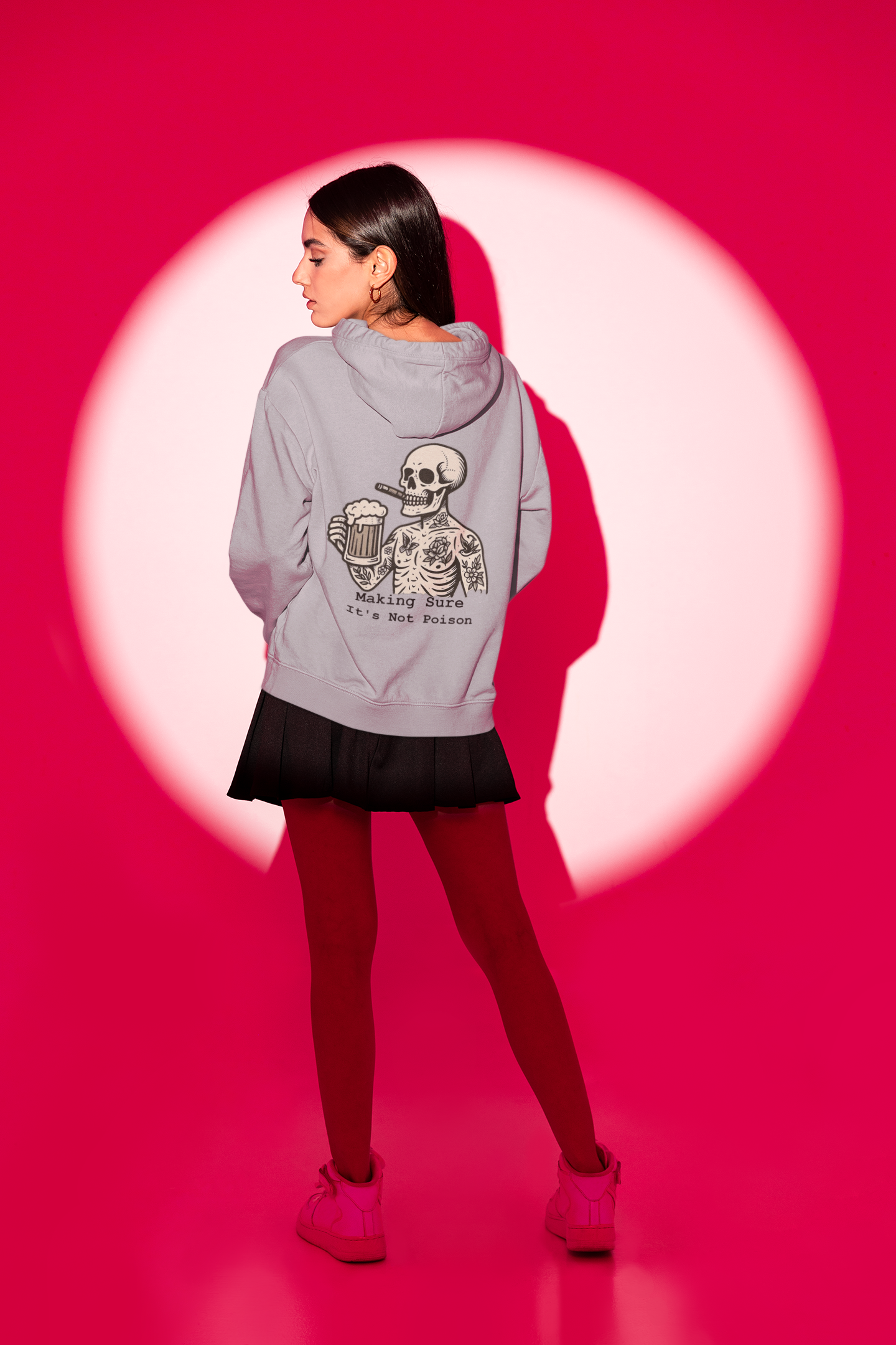 pull over unisex hoodie poison skeleton hoodie