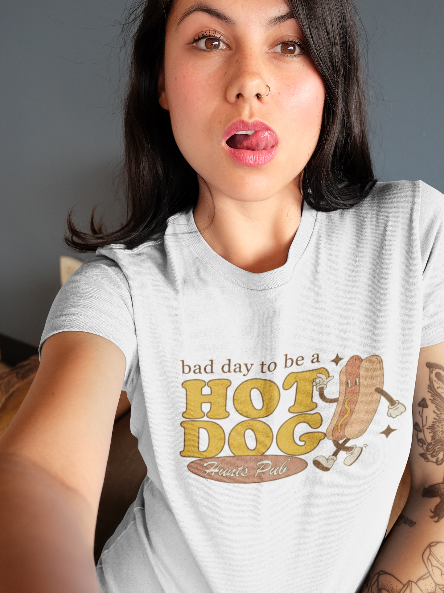 unisex short sleeve t-shirt Hot Dog logo