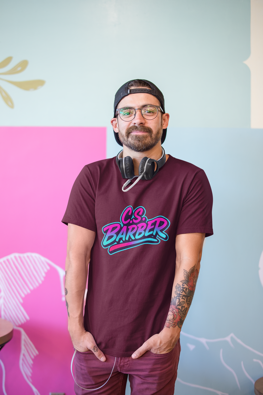 unisex short sleeve t-shirt retro c.s. barber