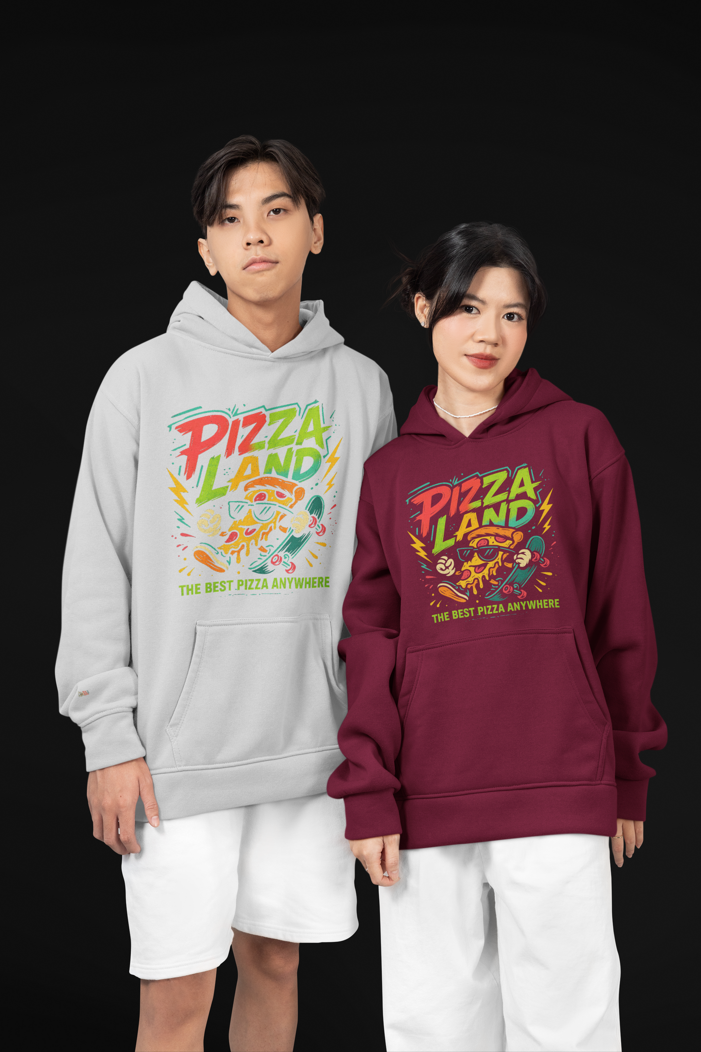 unisex hoodie front skateboard logo