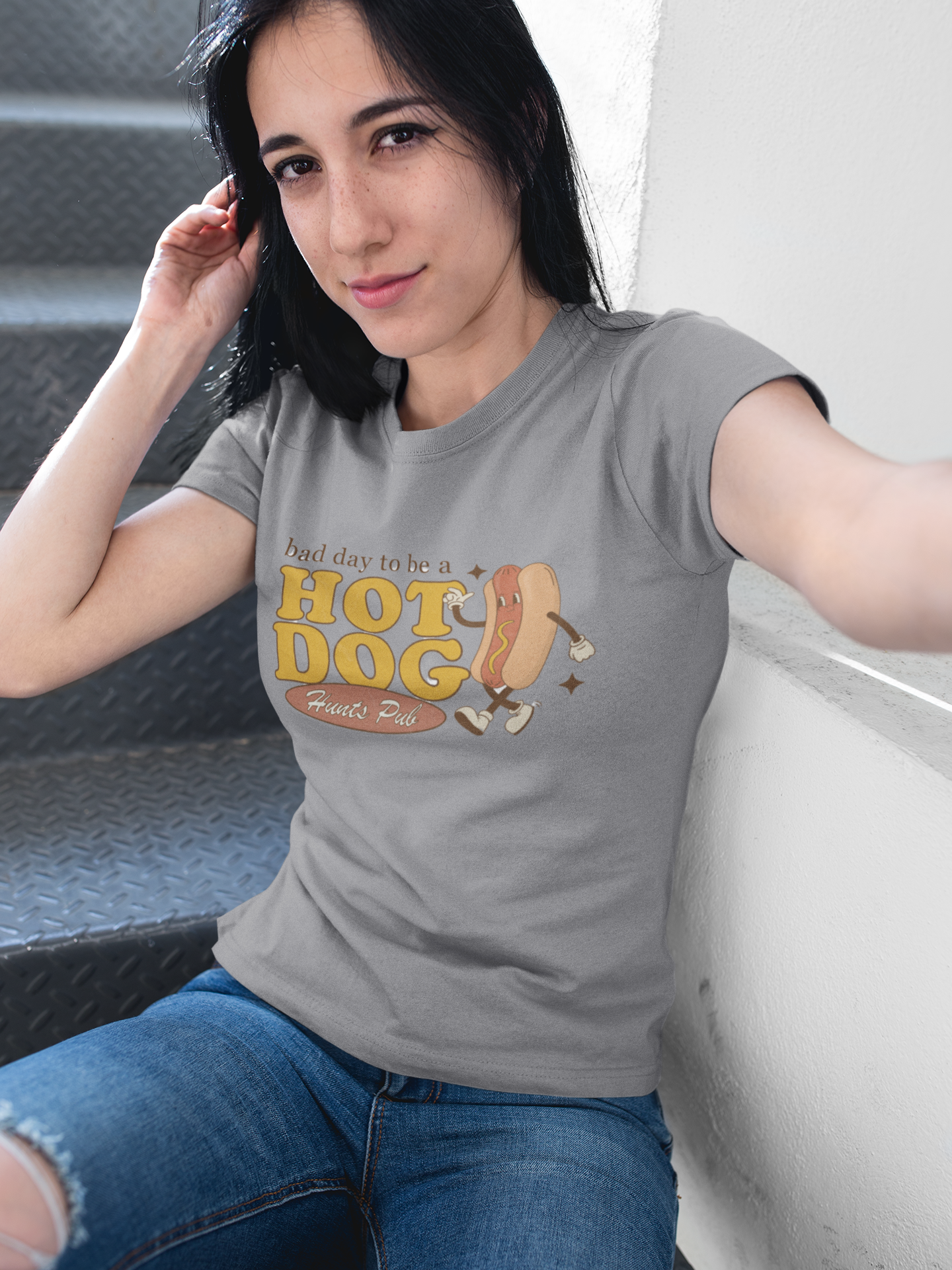 unisex short sleeve t-shirt Hot Dog logo