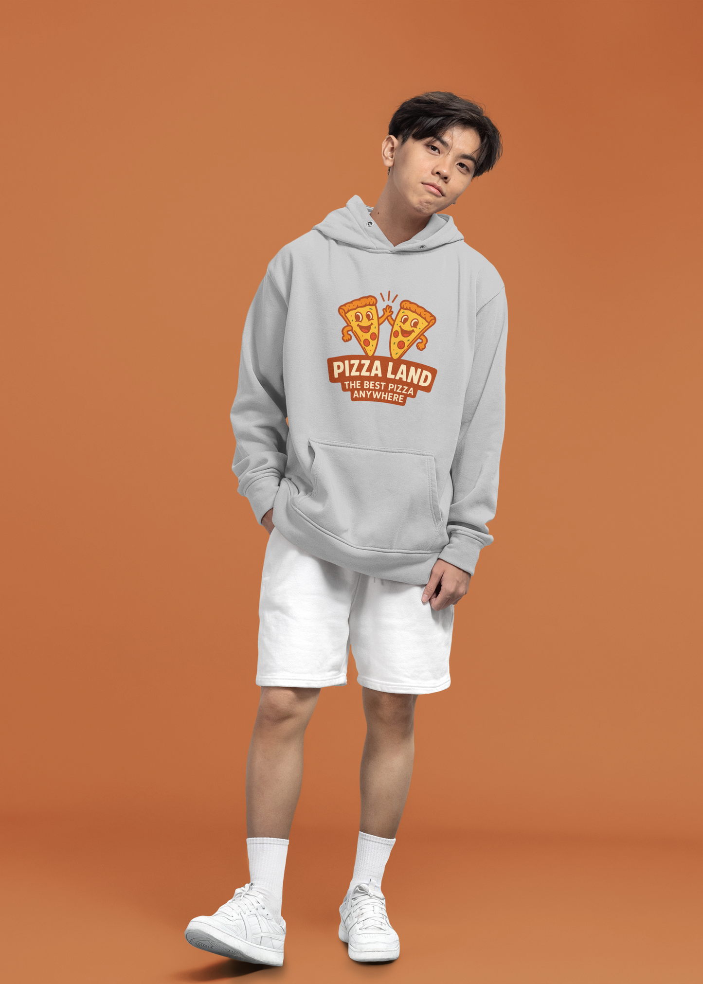 unisex hoodie high-five slices logo