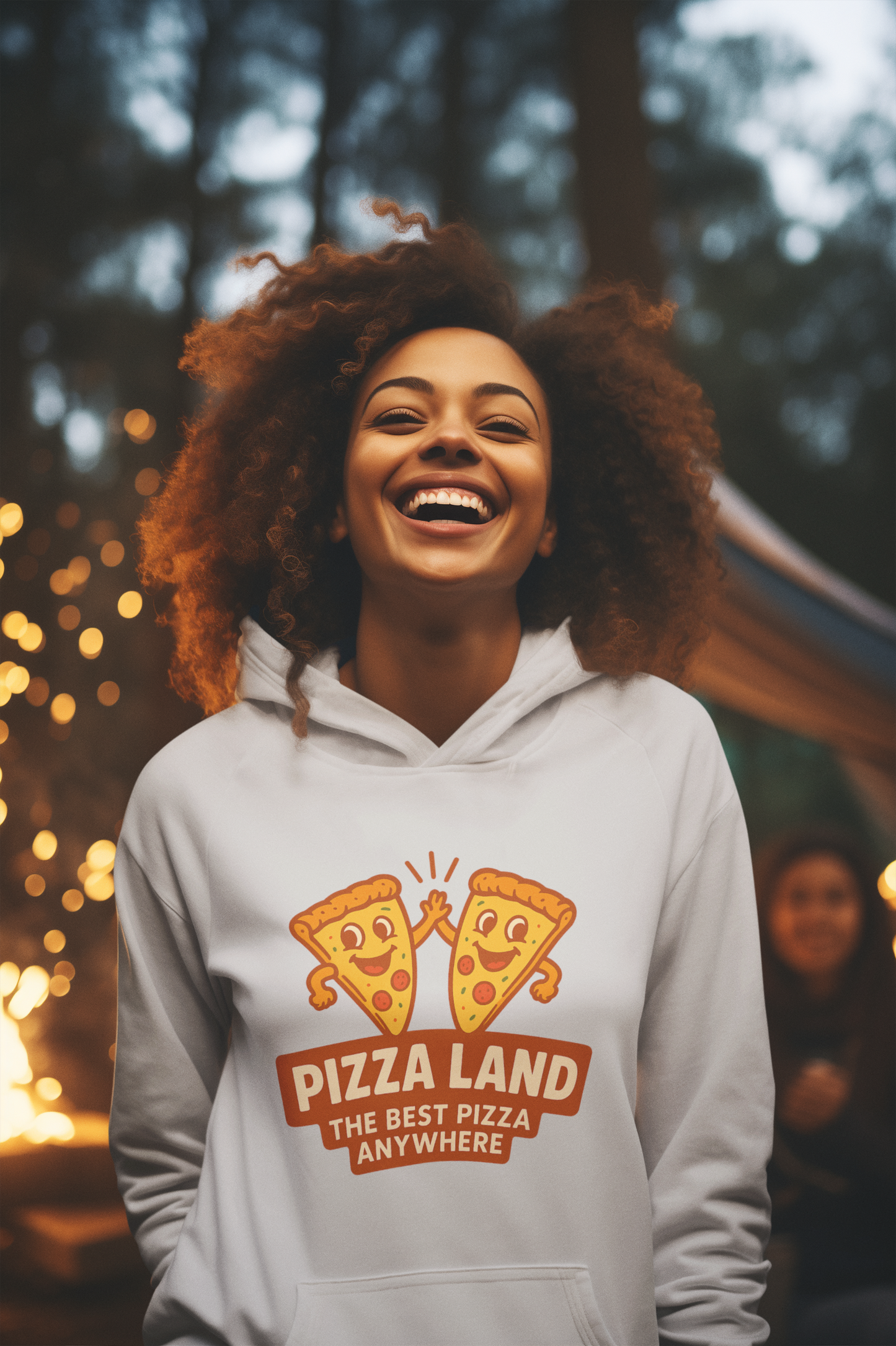 unisex hoodie high-five slices logo