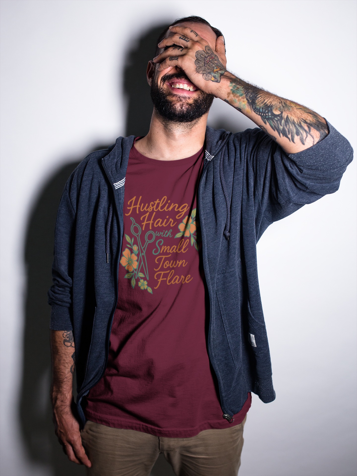 unisex short sleeve t-shirt hustling hair (flowers)