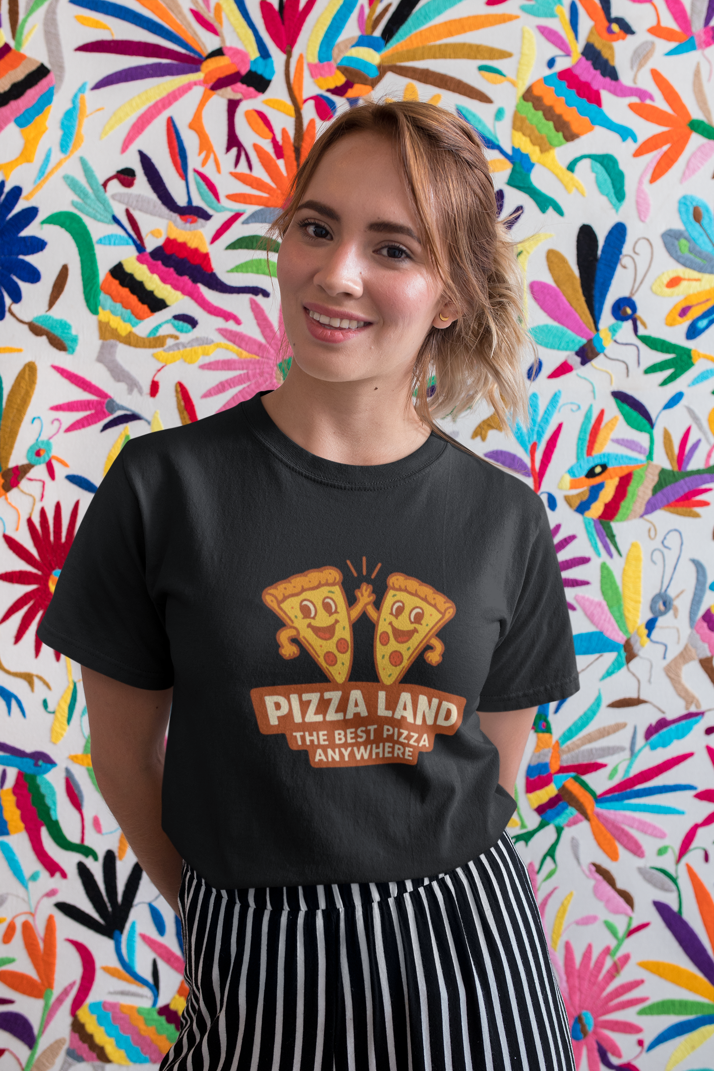 unisex short sleeve t-shirt high-five slices logo