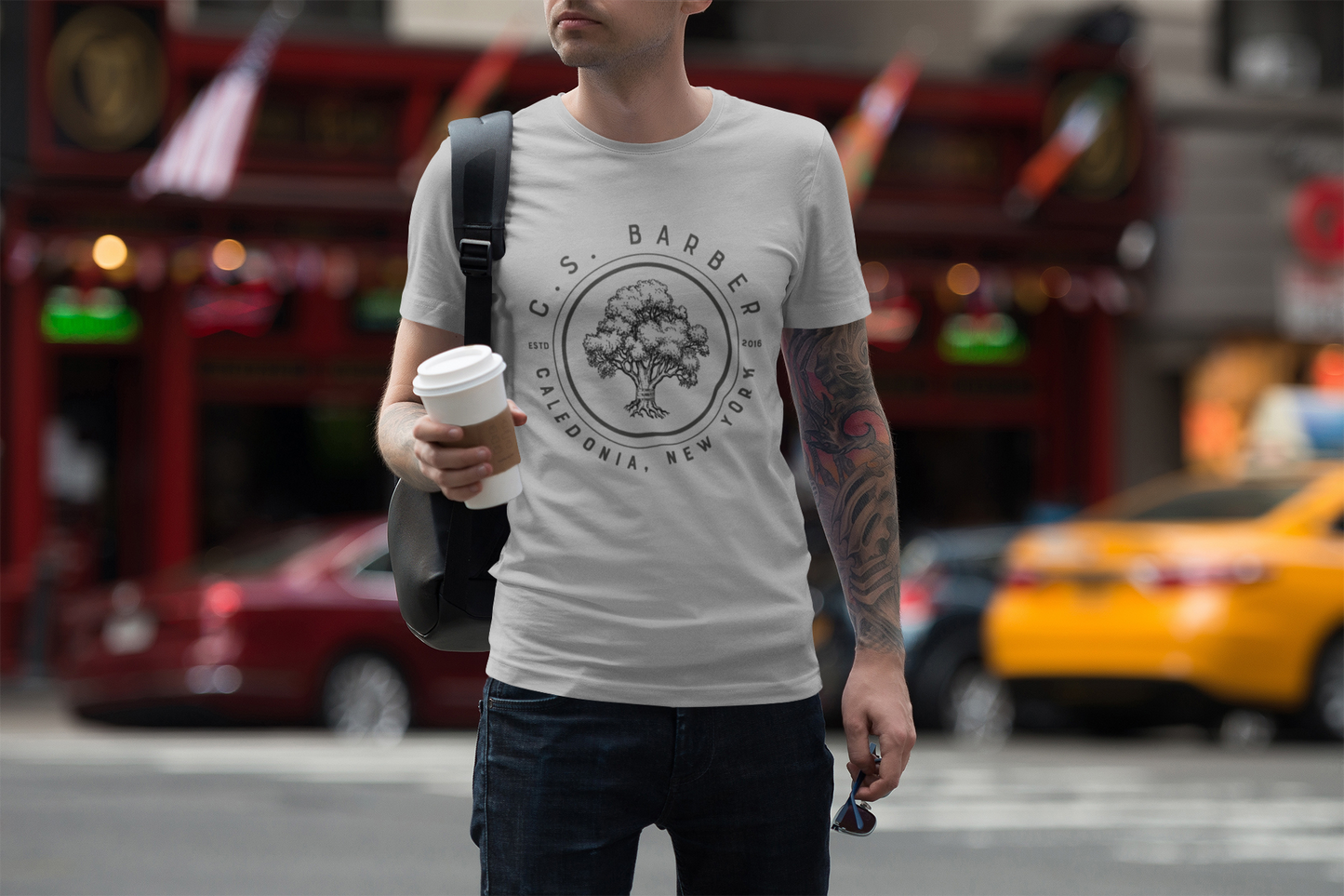 unisex short sleeve t-shirt front circle tree logo