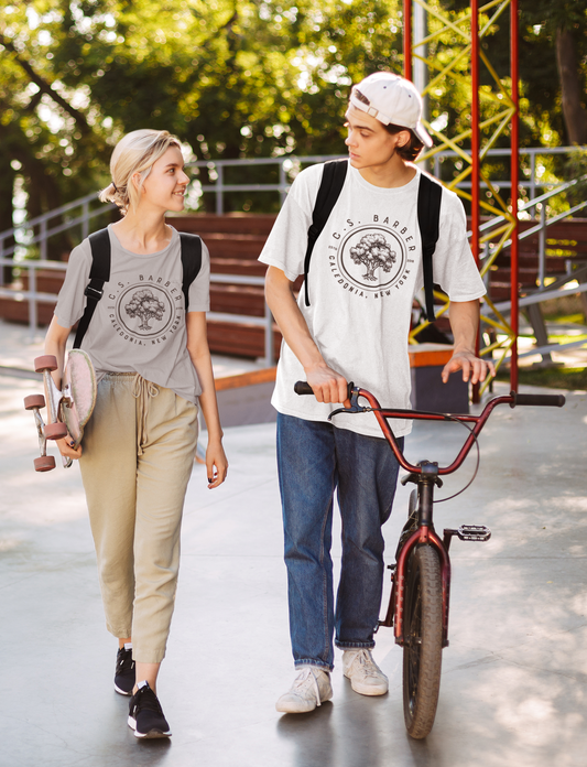 unisex short sleeve t-shirt front circle tree logo