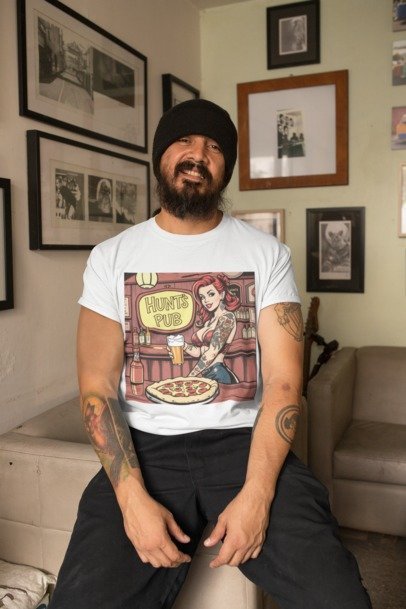 AUGUST ONLY Limited unisex t-shirt Hunts Pin up girl logo