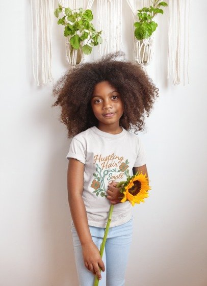 YOUTH unisex short sleeve t-shirt hustling hair logo