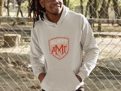 unisex hoodie AMT logo
