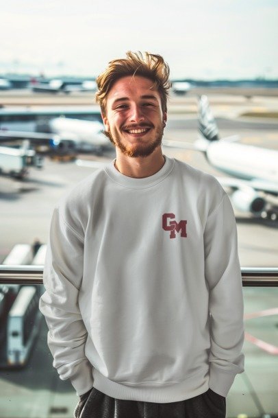 unisex crewneck sweatshirt small chest CM logo