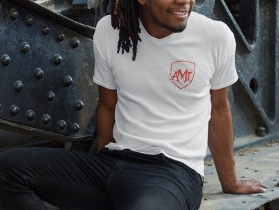 unisex short sleeve t-shirt AMT logo