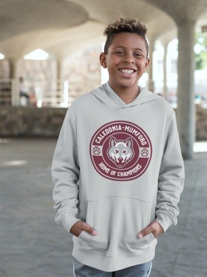 youth hoodie home of champions logo