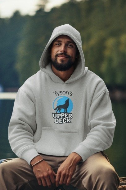 unisex hoodie front classic logo
