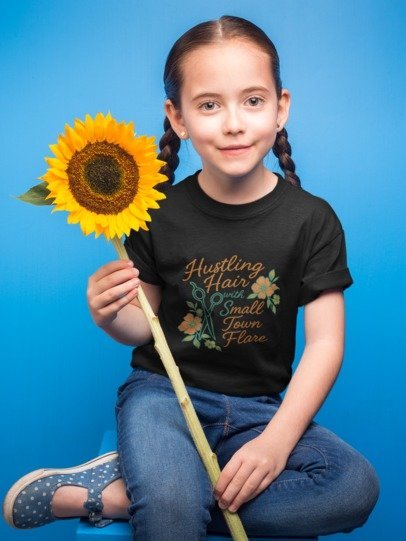 YOUTH unisex short sleeve t-shirt hustling hair logo