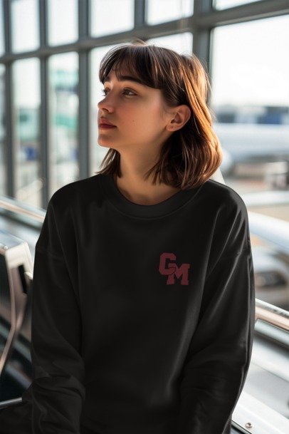 unisex crewneck sweatshirt small chest CM logo