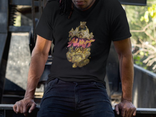 unisex short sleeve t-shirt gold chain logo