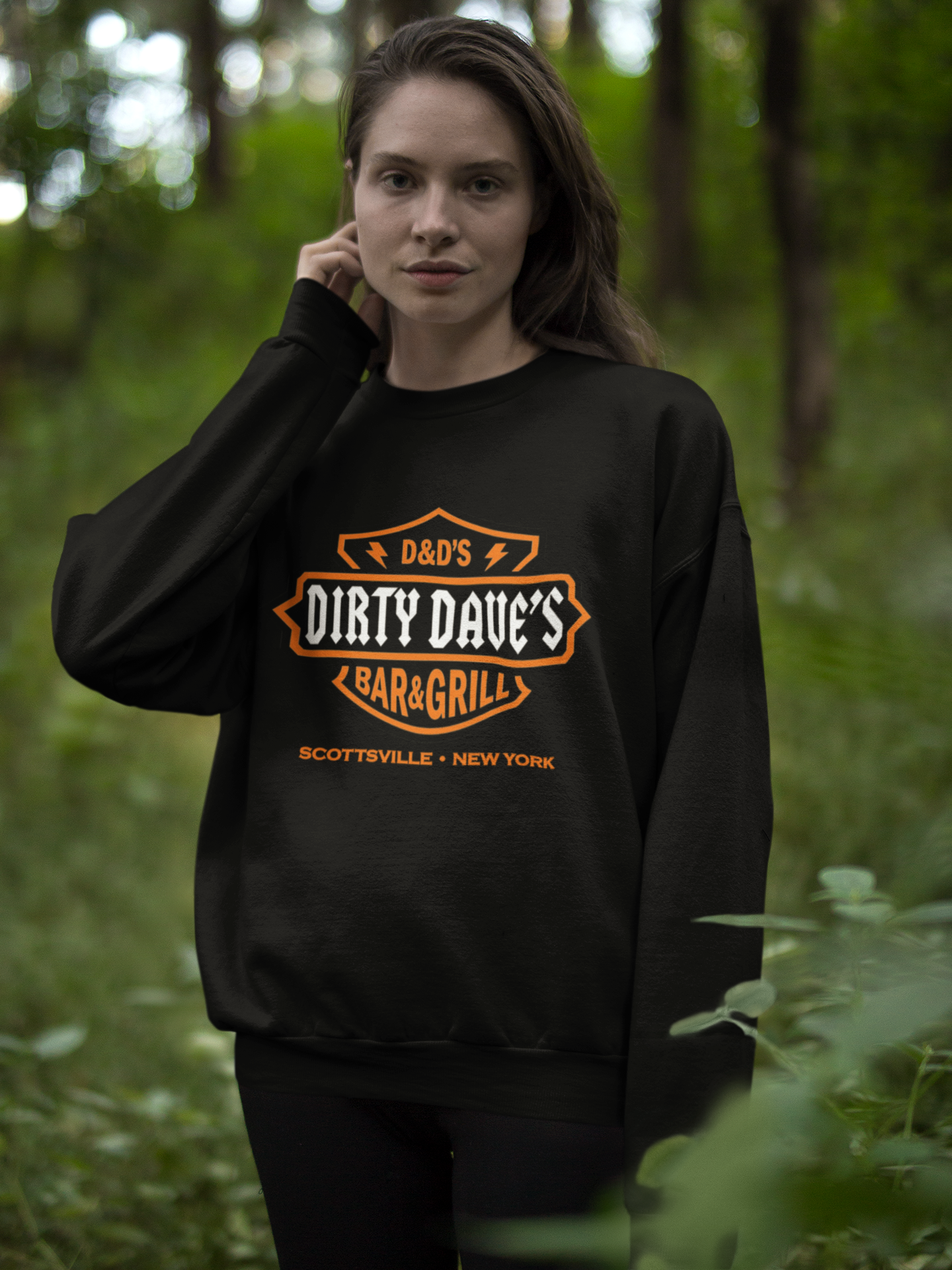 unisex long sleeve crew neck sweater  classic logo